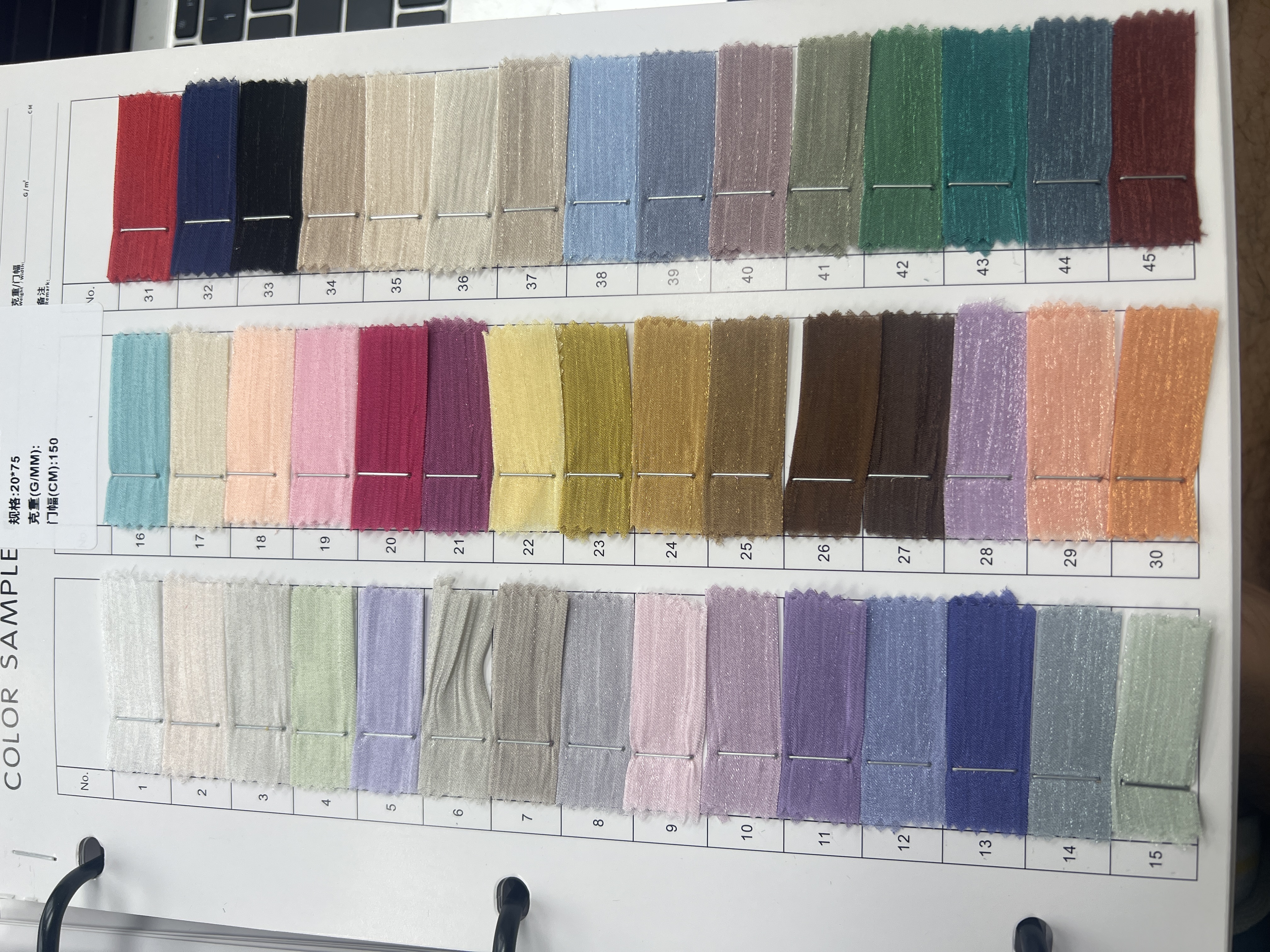 COLOR SAMPLE · OXSIR